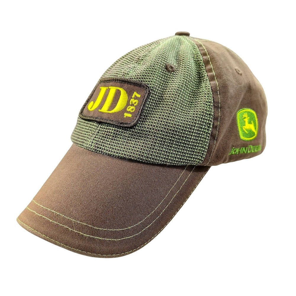 John Deere Brown Green Strapback Hat Adult Farm Tractor Cotton Cap K Products